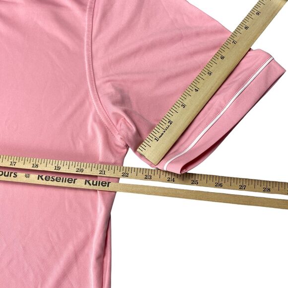 Greg Norman Polo Shirt Men's Large Pink Protek Micro Luxe Solid PlayDry Slit - Picture 5 of 16